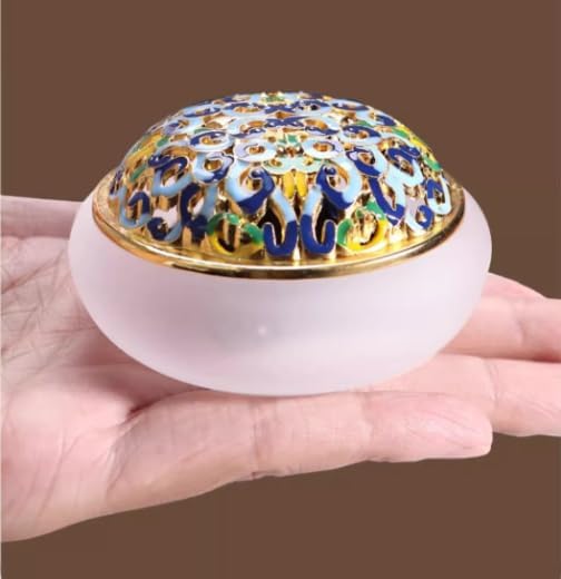 Crystal Glass LiuLi Incense Burner - White