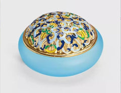 Crystal Glass LiuLi Incense Burner - Blue